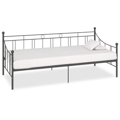 vidaXL Bedbankframe metaal grijs 90x200 cm