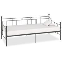 vidaXL Bedbankframe metaal grijs 90x200 cm