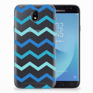 Samsung Galaxy J7 2017 | J7 Pro TPU bumper Zigzag Blauw