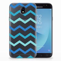 Samsung Galaxy J7 2017 | J7 Pro TPU bumper Zigzag Blauw - thumbnail