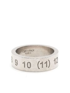 Maison Margiela bague à logo numéros - Argent