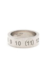 Maison Margiela bague à logo numéros - Argent - thumbnail