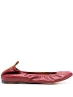 Lanvin leather ballerina shoes - Rouge - thumbnail