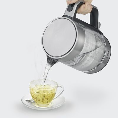 Severin WK 3420 waterkoker 1,7 l 2200 W Zwart, Roestvrijstaal, Transparant