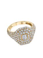 SHAY bague Baguette en or 18ct pavée de diamants - thumbnail