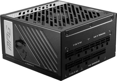MSI MPG A1000G ATX PC-voeding (1.000 Watt, volledig modulair kabelbeheer, 80 Plus goud, zwart), MPGA1000G