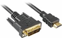 Sharkoon HDMI op DVI-D 19-polig 3m zwart