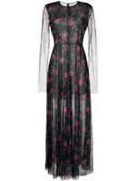 Philosophy Di Lorenzo Serafini robe à fleurs en all over - Noir