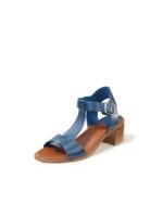 Sandalen Valmons rundnappaleer Van Kickers blauw