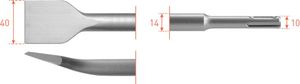 Rotec SDS+ Spadebeitel gebogen 40x250mm - 2150016