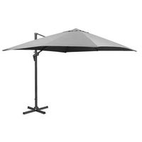 Le Sud freepole parasol Nice - antraciet - 300x300 cm - Leen Bakker - thumbnail