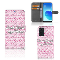 OPPO Reno6 5G Portemonnee Hoesje Flowers Pink DTMP