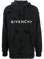 Givenchy hoodie Archetype à effet usé - Noir