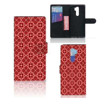 Xiaomi Note 8 Pro Telefoon Hoesje Batik Rood