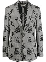 Philipp Plein blazer à imprimé graphique - Gris - thumbnail