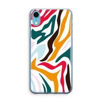 Colored Zebra: iPhone XR Transparant Hoesje