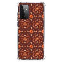 Samsung Galaxy A72 4G/5G Doorzichtige Silicone Hoesje Batik Brown - thumbnail