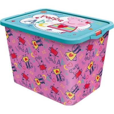 Stor Opbergbox Peppa Pig 23 Liter Roze/blauw