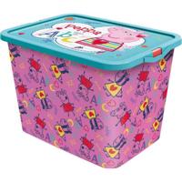 Stor Opbergbox Peppa Pig 23 Liter Roze/blauw