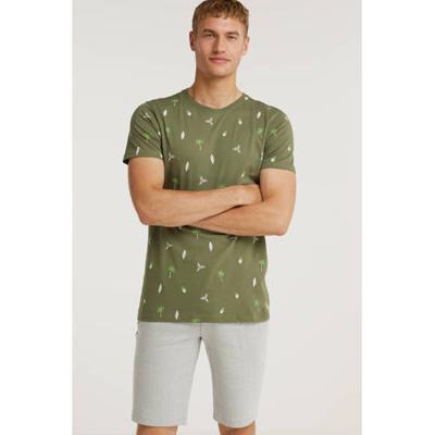 Cars T-shirt HONLY met all over print olijfgroen