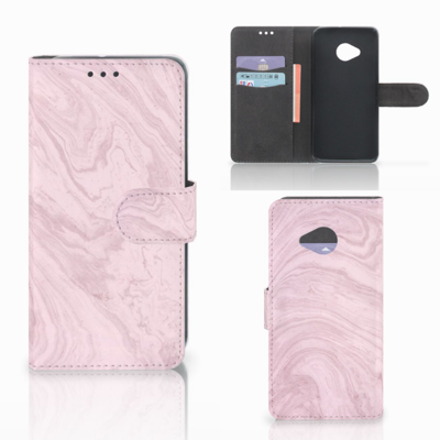 HTC U11 Life Bookcase Marble Pink - Origineel Cadeau Vriendin HTC U11 Life Bookcase Marble Pink - Origineel Cadeau Vriendin