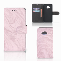 HTC U11 Life Bookcase Marble Pink - Origineel Cadeau Vriendin