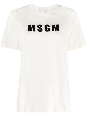 MSGM T-shirt met logoprint - Beige