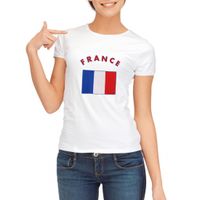 Wit dames t-shirt Frankrijk