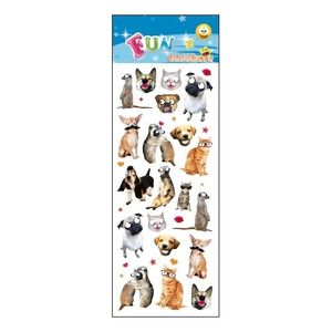 Kinder stickers dieren funny ogen   -