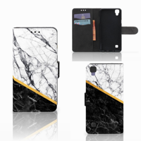 LG X Style Bookcase Marmer Wit Zwart - Origineel Cadeau Man