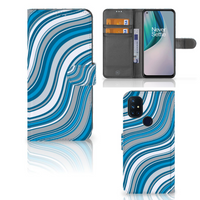 OnePlus Nord N10 Telefoon Hoesje Waves Blue - thumbnail