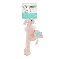 Tufflove Flamingo Medium, stoer hondenspeelgoed, voor middelgrote tot grote honden, roze