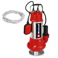 Einhell Vuilwaterpomp GC-DP 1340 G (1300 W, 23000 L/h, vuil tot Ø 40 mm, dubbele mechanische afdichting, pompventilator van gietijzer, verstelbare vlotterschakelaar, incl. touw van 6 m)