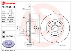 Remschijf BREMBO, Remschijftype: Binnen geventileerd, u.a. für Ford