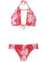 Amir Slama bikini volanté à fleurs - Rouge