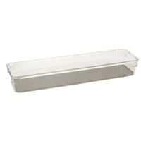 Bestekbak/keuken organizer 1-vaks Tidy Smart grijs transparant kunststof 32,5 x 9 x 4,5 cm   -