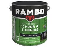 Rambo Pantserbeits Schuur & Tuinhuis Zijdeglans Dekkend 2,5 liter - Antraciet