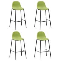 vidaXL Barstoelen 4 st stof groen