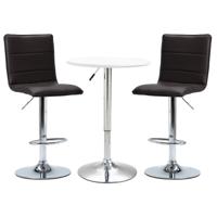 vidaXL 3-delige Barset kunstleer wit