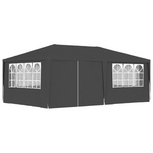 Partytent met zijwanden professioneel 90 g/m 4x6 m antraciet