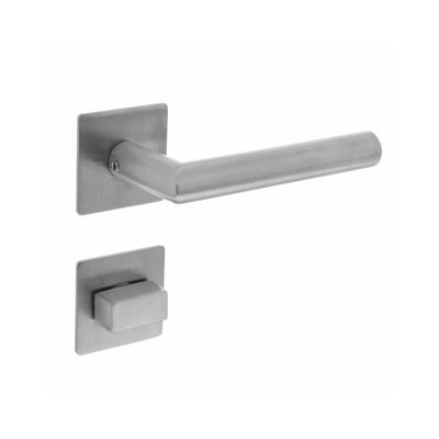 Intersteel Deurkruk Hoek 90° op vierkant magneetrozet met toilet-/badkamersluiting - RVS