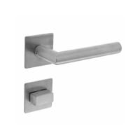 Intersteel Deurkruk Hoek 90° op vierkant magneetrozet met toilet-/badkamersluiting - RVS