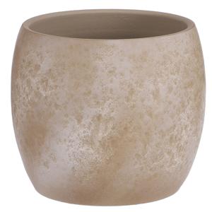 Mica Decorations Bloempot - creme stone - mat - keramiek - 24 x 22 cm