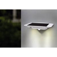 ECO-Light Ghost Solar P9014 SI Wandlamp op zonne-energie met bewegingsmelder 2.4 W Neutraalwit Zilver