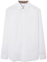 Burberry chemise boutonnée à manches longues - Blanc