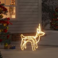 Kerstfiguur rendier inklapbaar met 120 LED's warmwit - thumbnail