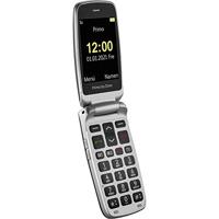 Primo 418 by Doro grafiet GSM grote toetsen mobiele telefoon met groot kleurendisplay, valsensor, zaklamp, FM-radio, kalender, incl. tafellaadstation grafiet