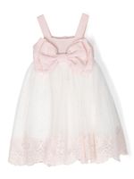 Lapin House robe en tulle à détail de nœud - Blanc