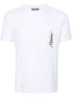 Moschino t-shirt en coton à logo brodé - Blanc