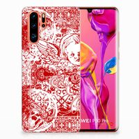 Silicone Back Case Huawei P30 Pro Angel Skull Rood - thumbnail